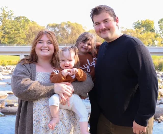 Nate Schwarz with his family